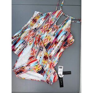 La Blanca women's 14 dessert dream aztec high neck tankini‎ top hipster bottoms